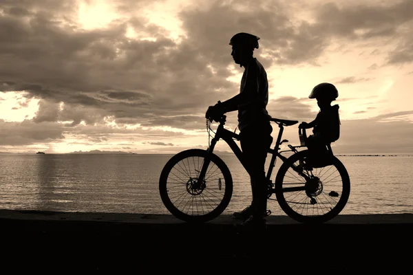 Familie Silhouet — Stockfoto