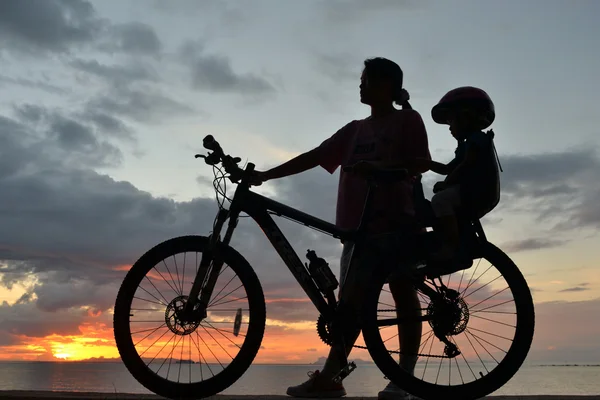 Familie Silhouet — Stockfoto