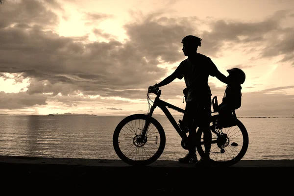 Familie Silhouet — Stockfoto