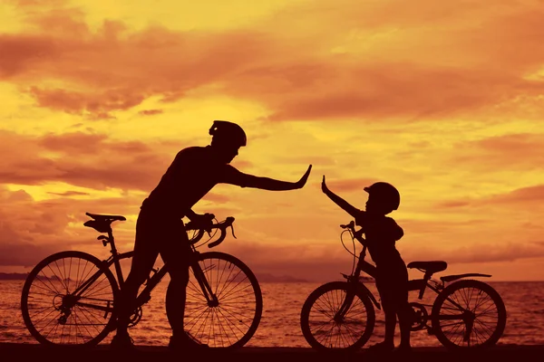 Biker familj — Stockfoto