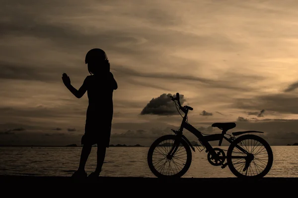 Giovane motociclista — Foto Stock