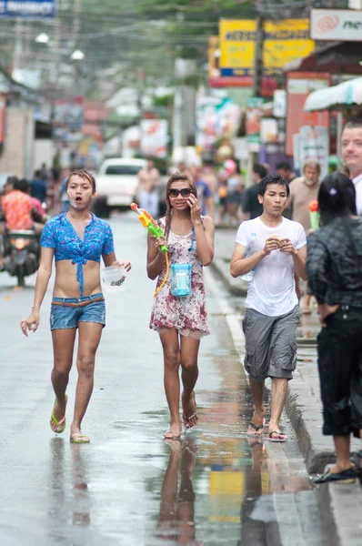 Songkran Fesztivál — Stock Fotó