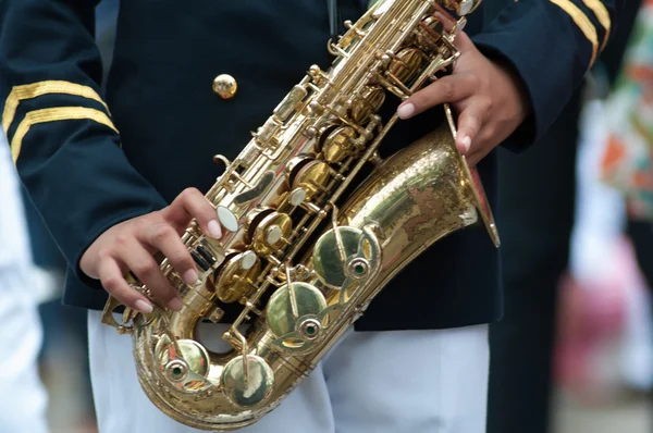 Unidentified Thai students during sport parade. — Stock Photo, Image