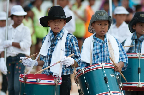 Studenti thailandesi non identificati durante la parata sportiva . — Foto Stock