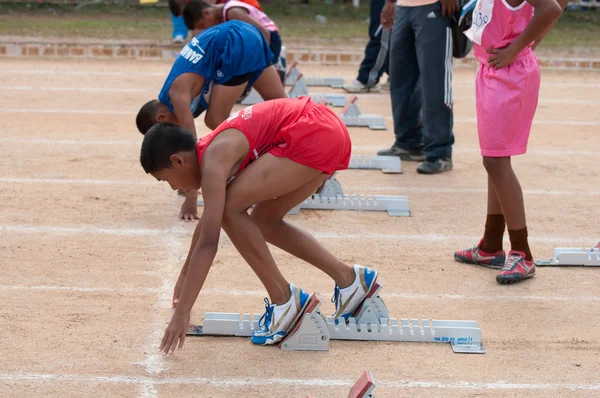 Unidentified Thai students during sport parade. — Stock Photo, Image