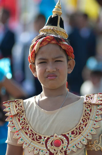 Studenti thailandesi non identificati durante la parata sportiva . — Foto Stock