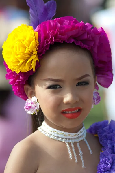 Unidentified Thai students during sport parade. — Stock Photo, Image