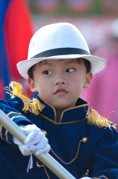 Unidentified Thai students during sport parade. — Stock Photo, Image