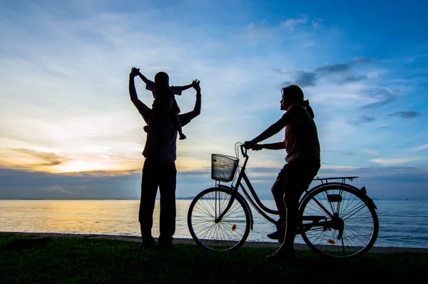 Bike sunset — Stock Photo, Image