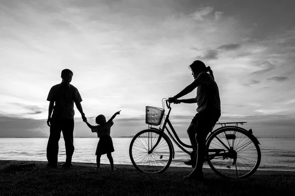 Bicicleta por do sol — Fotografia de Stock