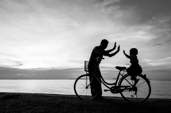 Bike tramonto — Foto Stock