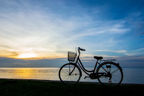 Fahrrad-Sonnenuntergang — Stockfoto