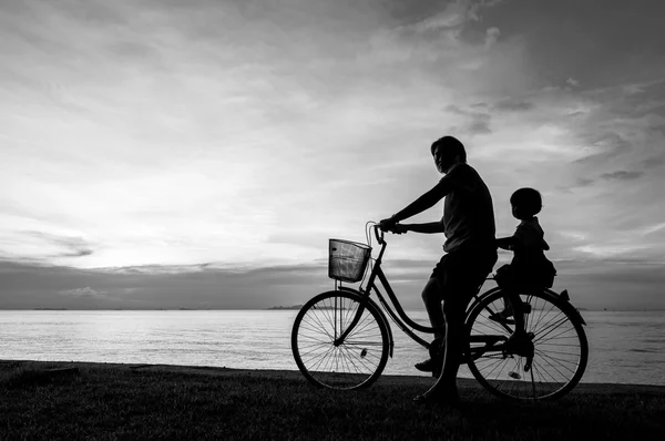 Bike tramonto — Foto Stock