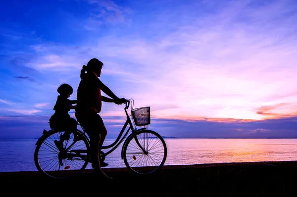 Cykel sunset — Stockfoto