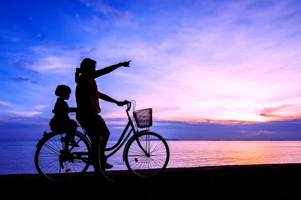 Bike tramonto — Foto Stock