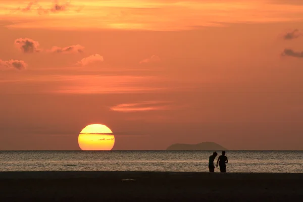 大きな夕日 — ストック写真