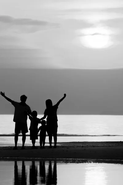 Familia en la playa —  Fotos de Stock