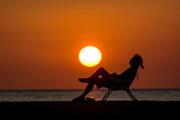 Photographer at dusk — Stock Photo, Image