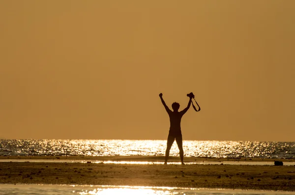 Silhouette uomo — Foto Stock