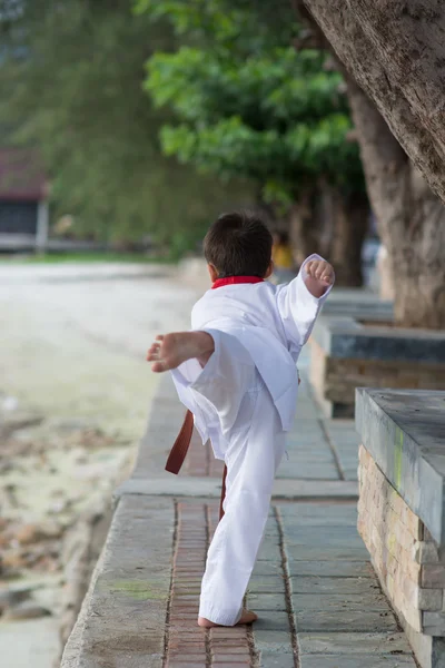 Chłopiec taekwondo — Zdjęcie stockowe