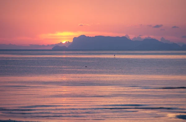 Solnedgång marinmålning — Stockfoto