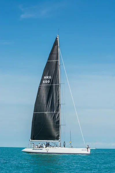 Racing yacht in a sea