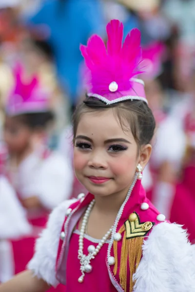 Studenti thailandesi durante la parata sportiva 2014 — Foto Stock