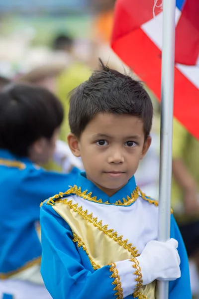 Thaise studenten tijdens sport parade 2014 — Stockfoto