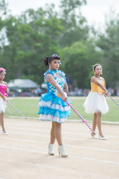 Thai students during sport parade 2014 — Stock Photo, Image