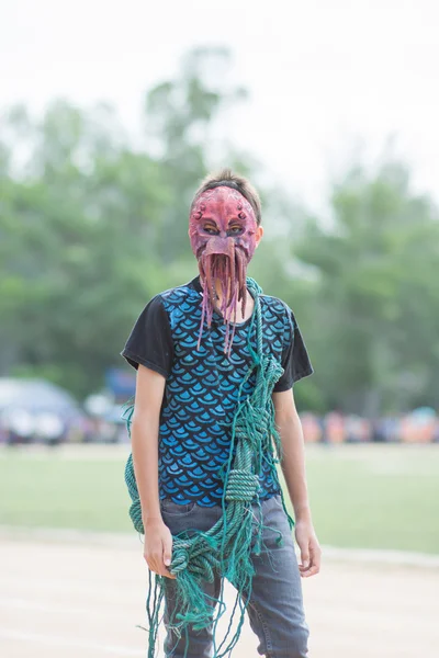 Thailändische Studenten während der Sportparade 2014 — Stockfoto