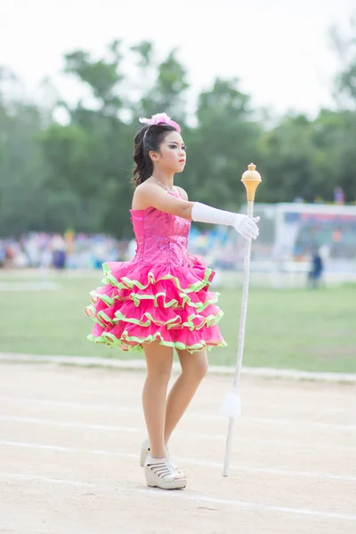 Thaise studenten tijdens sport parade 2014 — Stockfoto