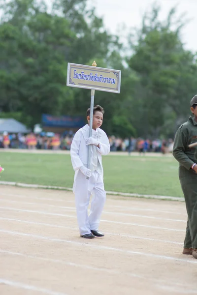 Thajští studenti během sportu průvod 2014 — Stock fotografie