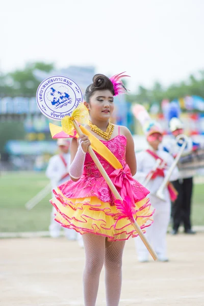 스포츠 퍼레이드 2014 동안 태국 학생 — 스톡 사진
