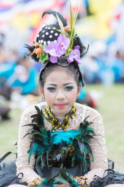 Çocuklar spor geçit töreni sırasında