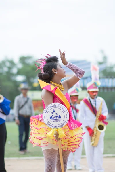 Thaise studenten tijdens sport parade 2014 — Stockfoto