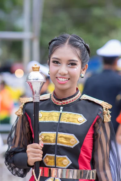 Estudiantes tailandeses durante desfile deportivo 2014 — Foto de Stock