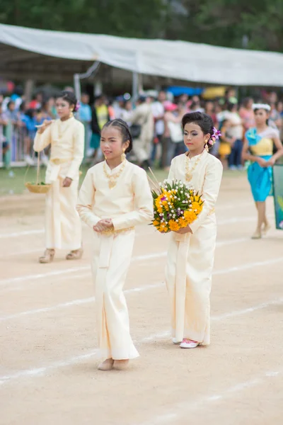 Kids during sport parade — Stock Photo, Image