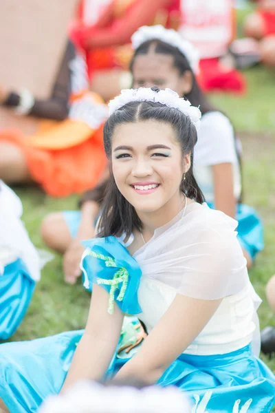 Crianças durante desfile esportivo — Fotografia de Stock