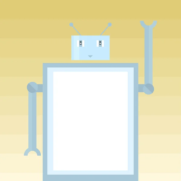 Robot cadru, design plat fundal vectorial — Vector de stoc