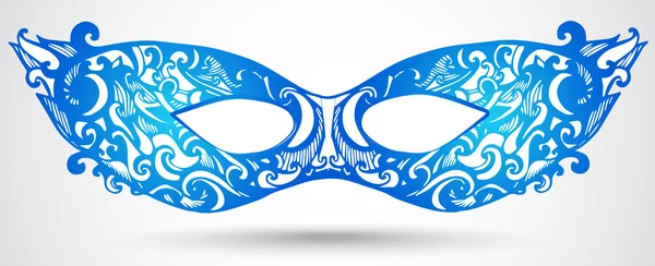 Blue carnival mask illustration design element for invitation — Stock Photo, Image