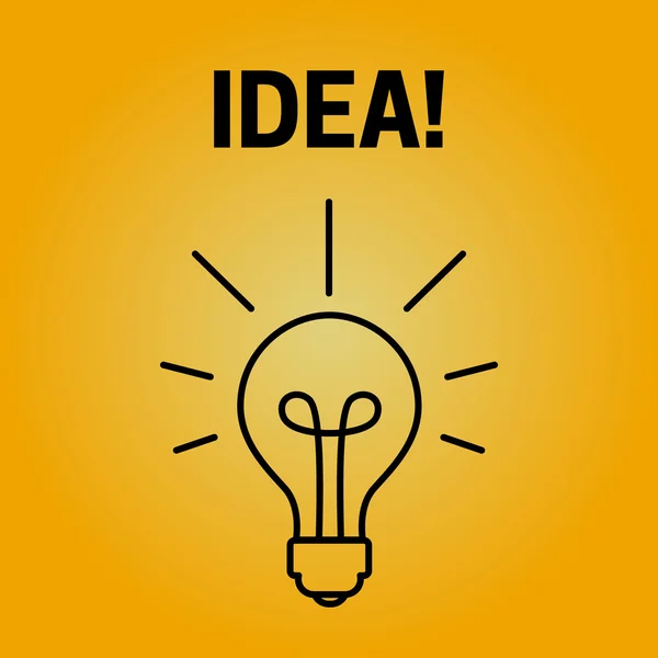 Ilustración del concepto de la nueva idea. Vector se convirtió en icono de la bombilla de la lámpara. — Vector de stock