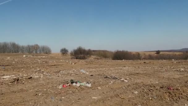 Ukraine March 2022 Environmental Disaster Agricultural Fields Polluted Waste — Vídeo de Stock