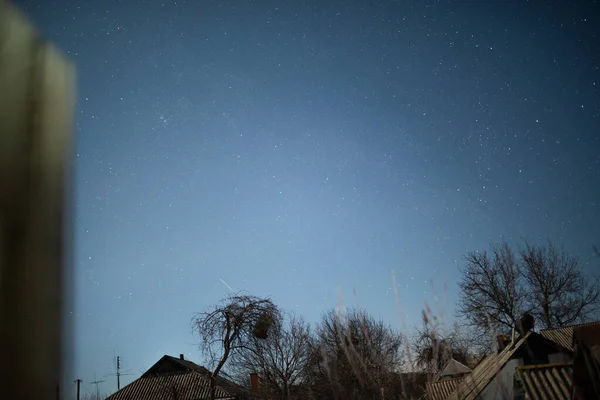 Нічна Зоря Молочний Шлях Над Україною — стокове фото