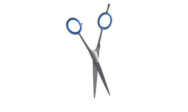 Barbershop Professional Scissors Cutting White Background Isolate — Photo