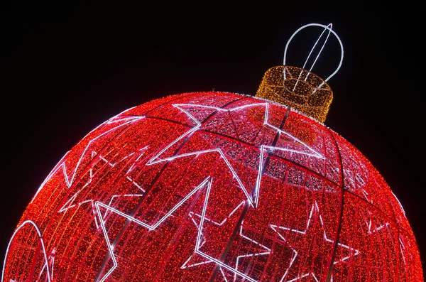 Röd jul boll — Stockfoto