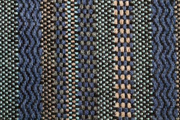Modrá Vlněná Tkanina Textura Zblízka — Stock fotografie