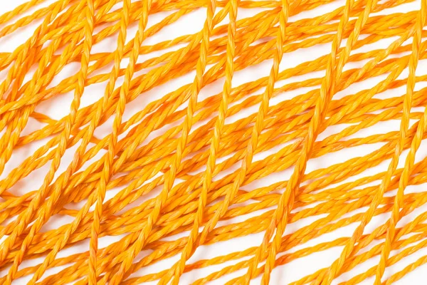 Pomarańczowe Plastikowe Liny Białym Tle — Zdjęcie stockowe