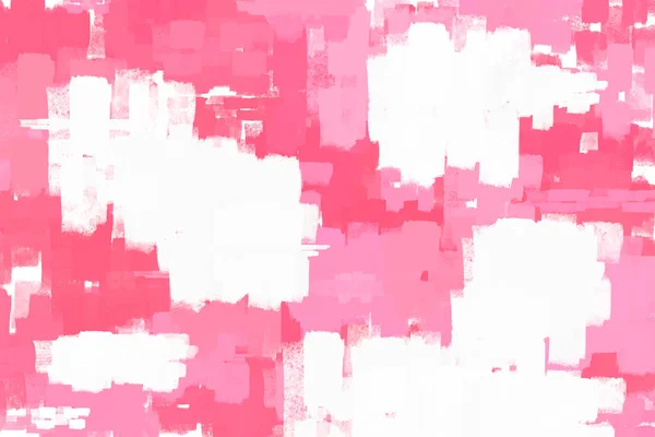 Rózsaszín Ecset Stroke Fehér Háttér Másolási Hely — Stock Fotó