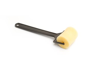 Fotokopi alanı beyaz arkaplanda küçük bir boya silindiri