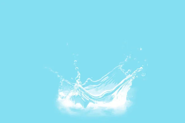 Брызги Воды Синем Фоне Копировальным Пространством — стоковое фото